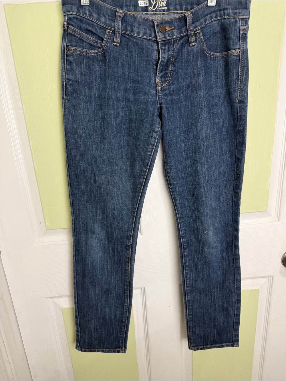 (2072) Old Navy Indigo Skinny Jeans, Size: 6, denim